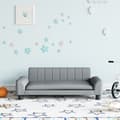 Miniatyrbillede 1 af 7: vidaXL sofa til børn 90x53x30 cm stof lysegrå