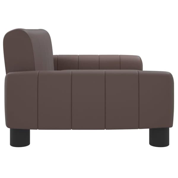 vidaXL Barnsoffa brun 70x45x30 cm konstläder