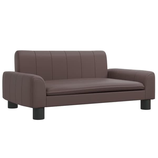 vidaXL Barnsoffa brun 70x45x30 cm konstläder