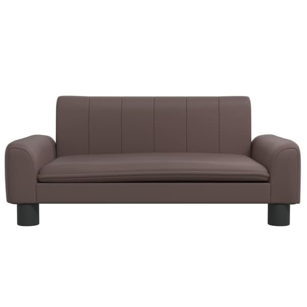 vidaXL sofa til børn 70x45x30 cm kunstlæder brun