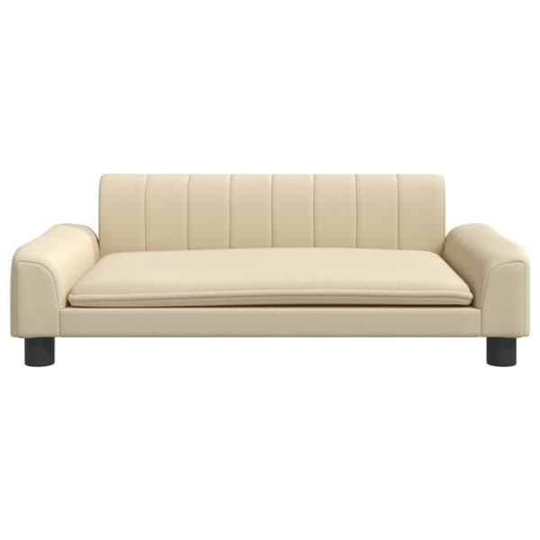vidaXL Barnsoffa gräddvit 90x53x30 cm tyg