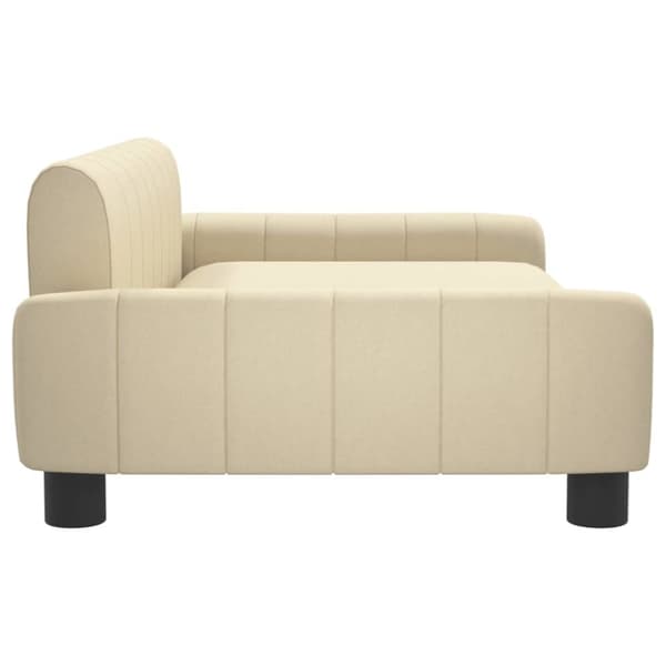 vidaXL Barnsoffa gräddvit 90x53x30 cm tyg