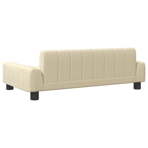 vidaXL Barnsoffa gräddvit 90x53x30 cm tyg