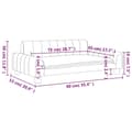 Miniatyrbillede 7 af 7: vidaXL sofa til børn 90x53x30 cm stof cremefarvet