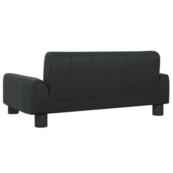 vidaXL sofa til børn 70x45x30 cm kunstlæder sort