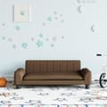 Miniatyrbild 7 av 7: vidaXL Barnsoffa brun 90x53x30 cm tyg