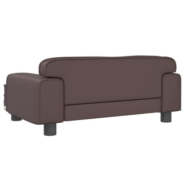 vidaXL sofa til børn 70x45x30 cm kunstlæder brun