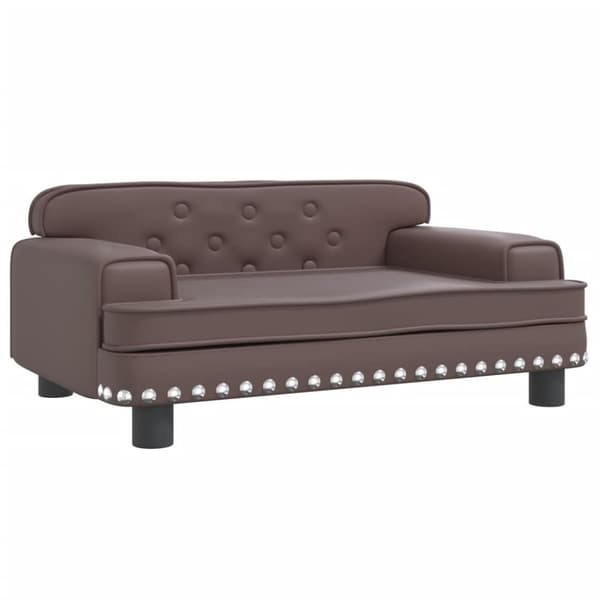 vidaXL sofa til børn 70x45x30 cm kunstlæder brun