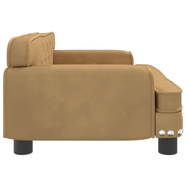 vidaXL sofa til børn 70x45x30 cm fløjl brun