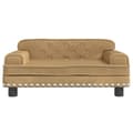 Miniatyrbillede 2 af 7: vidaXL sofa til børn 70x45x30 cm fløjl brun