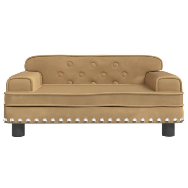 vidaXL sofa til børn 70x45x30 cm fløjl brun