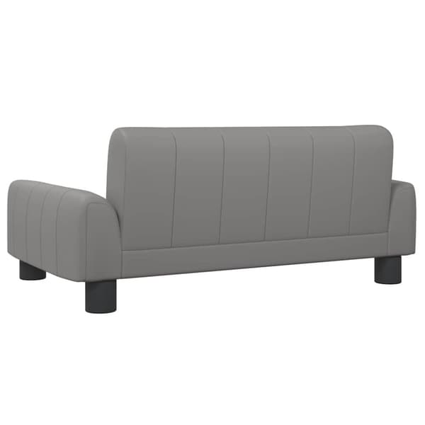 vidaXL Barnsoffa grå 70x45x30 cm konstläder