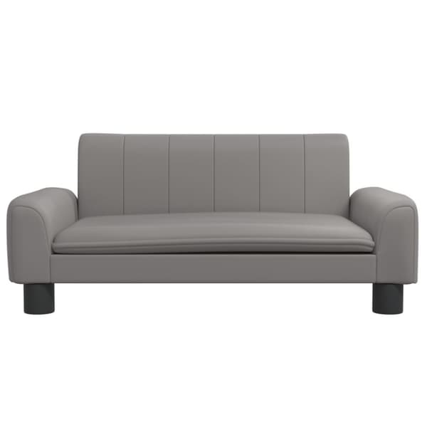 vidaXL sofa til børn 70x45x30 cm kunstlæder grå
