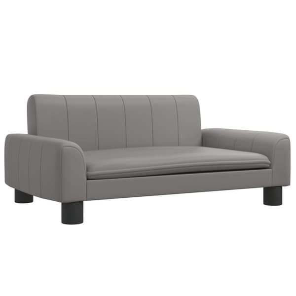 vidaXL sofa til børn 70x45x30 cm kunstlæder grå