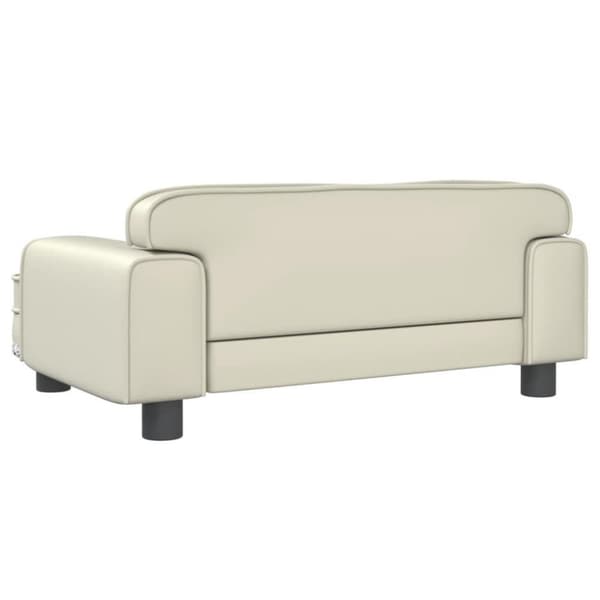 vidaXL sofa til børn 70x45x30 cm kunstlæder cremefarvet