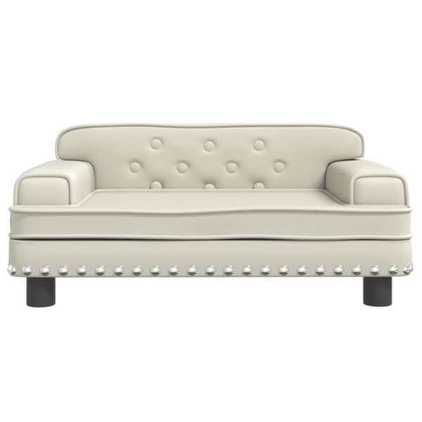 vidaXL sofa til børn 70x45x30 cm kunstlæder cremefarvet