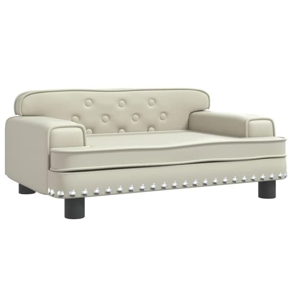 vidaXL sofa til børn 70x45x30 cm kunstlæder cremefarvet