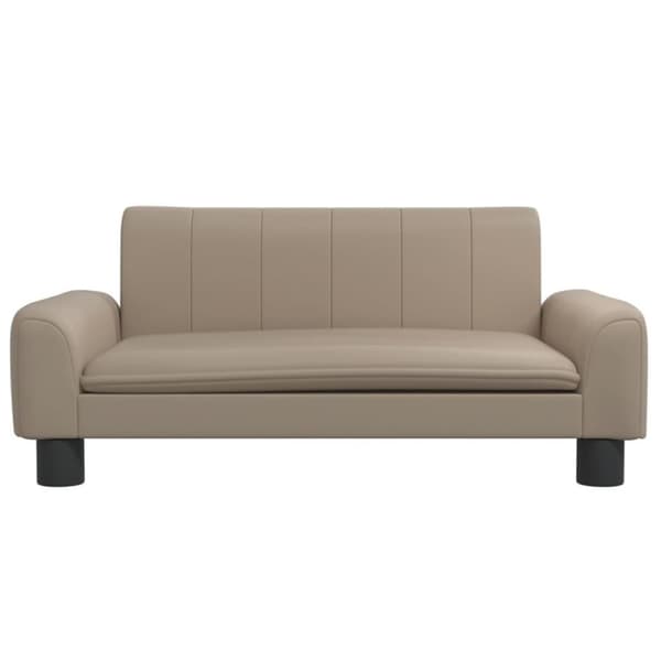 vidaXL sofa til børn 70x45x30 cm kunstlæder cappuccinofarvet