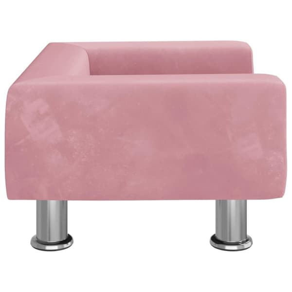 vidaXL sofa til børn 50x40x26,5 cm fløjl lyserød