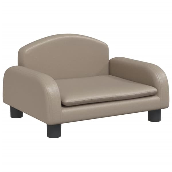 vidaXL sofa til børn 50x40x30 cm kunstlæder cappuccinofarvet