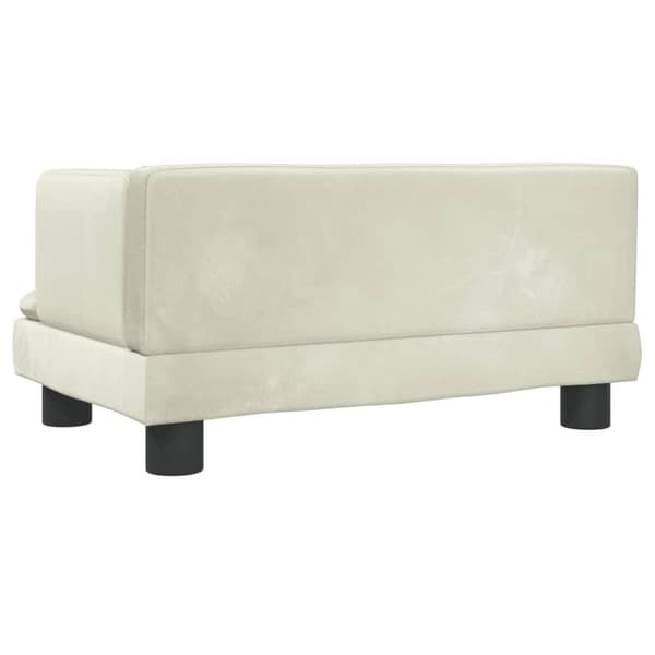 vidaXL sofa til børn 60x40x30 cm velour cremefarvet