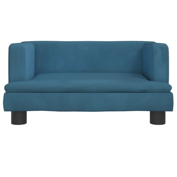 vidaXL Barnsoffa blå 60x40x30 cm sammet