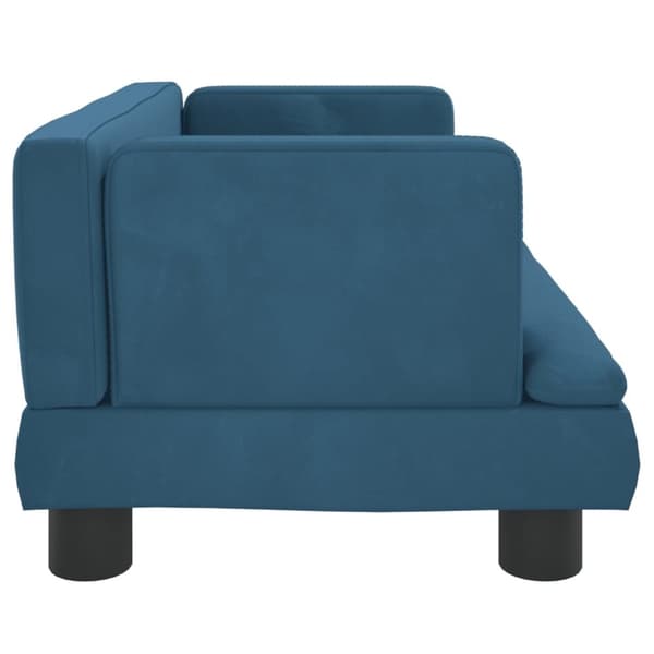 vidaXL Barnsoffa blå 60x40x30 cm sammet