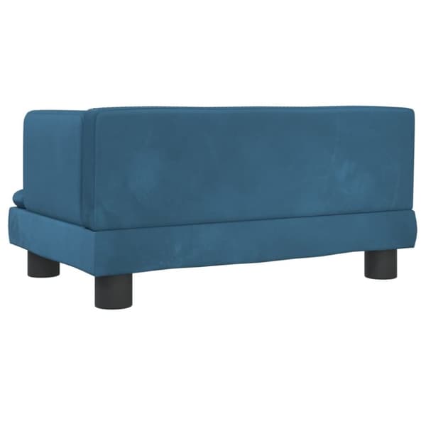 vidaXL Barnsoffa blå 60x40x30 cm sammet