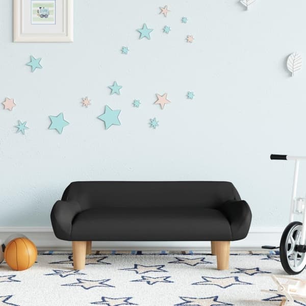 vidaXL sofa til børn 70x40x24 cm stof sort