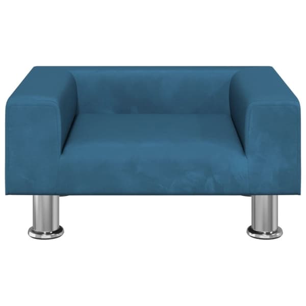 vidaXL Barnsoffa blå 50x40x26,5 cm sammet