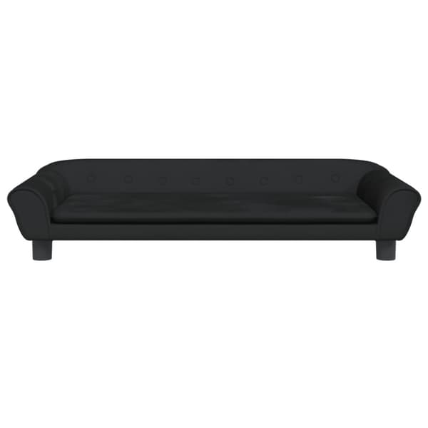 vidaXL Barnsoffa svart 100x50x26 cm sammet
