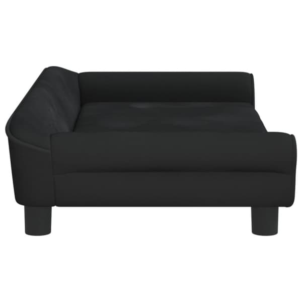 vidaXL Barnsoffa svart 100x50x26 cm sammet