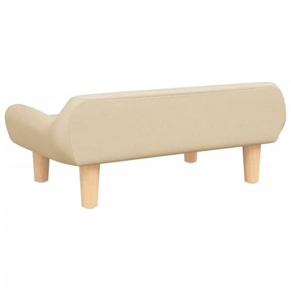 vidaXL Barnsoffa gräddvit 70x40x24 cm tyg