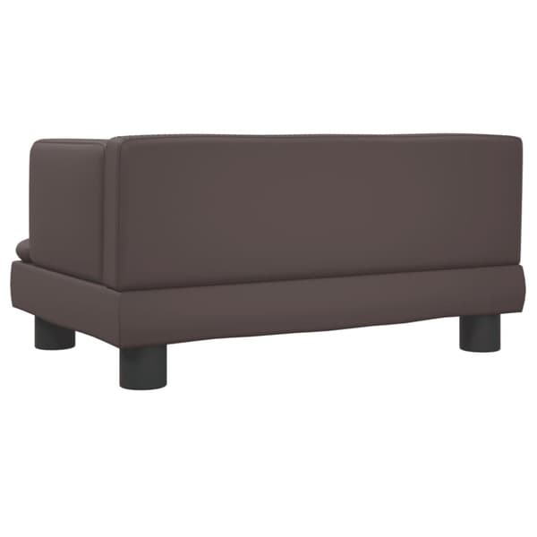 vidaXL Barnsoffa brun 60x40x30 cm konstläder