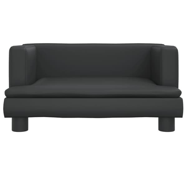 vidaXL sofa til børn 60x40x30 cm kunstlæder sort