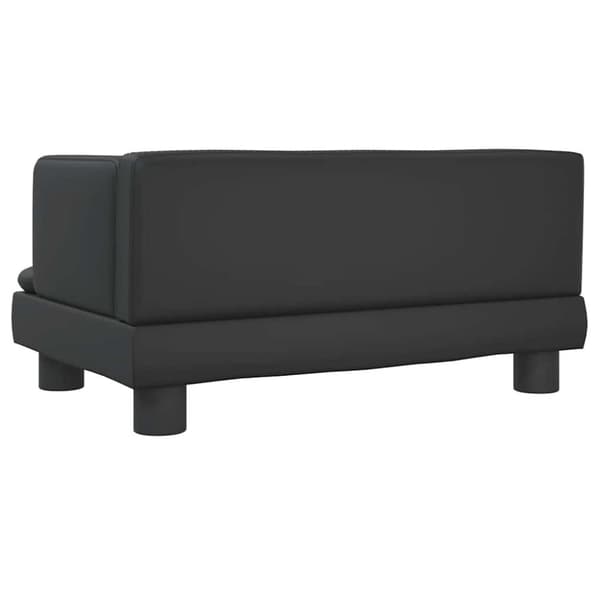 vidaXL sofa til børn 60x40x30 cm kunstlæder sort