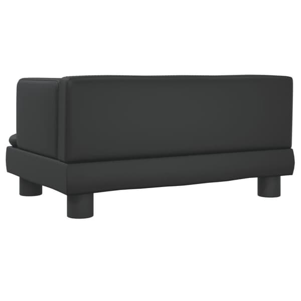 vidaXL Barnsoffa svart 60x40x30 cm konstläder