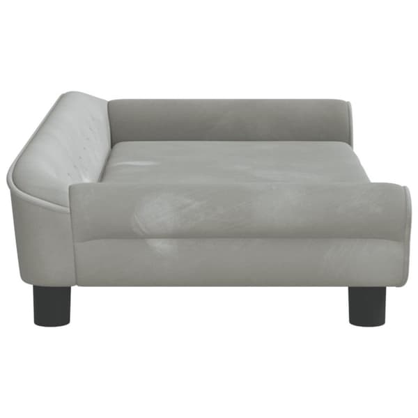 vidaXL sofa til børn 100x50x26 cm velour lysegrå