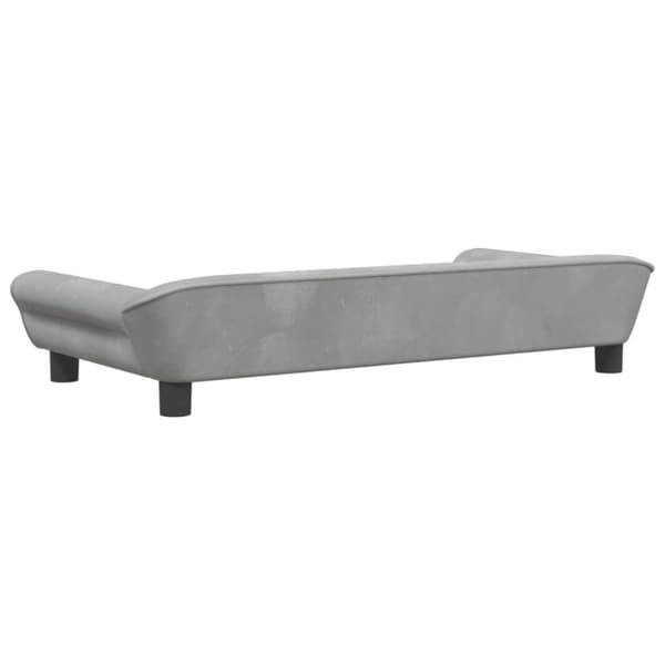 vidaXL sofa til børn 100x50x26 cm velour lysegrå
