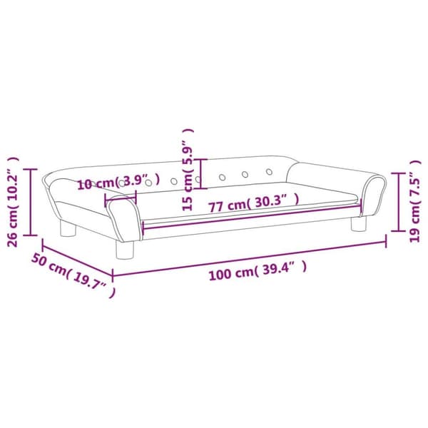 vidaXL sofa til børn 100x50x26 cm velour lysegrå