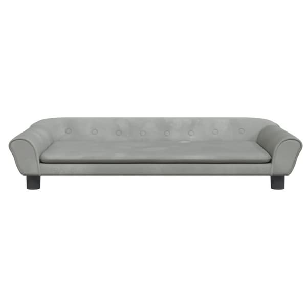 vidaXL sofa til børn 100x50x26 cm velour lysegrå