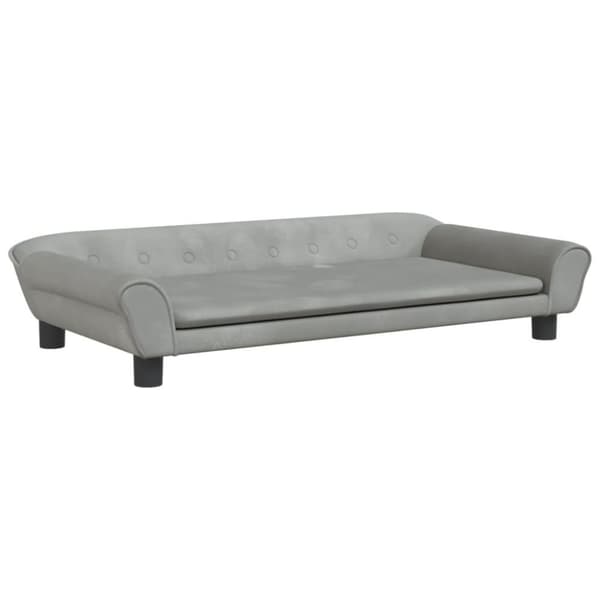 vidaXL sofa til børn 100x50x26 cm velour lysegrå