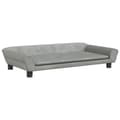 Miniatyrbillede 1 af 7: vidaXL sofa til børn 100x50x26 cm velour lysegrå
