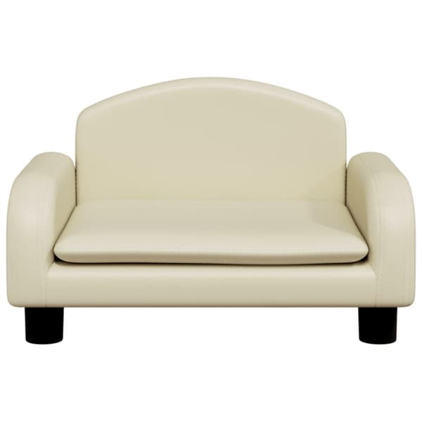 vidaXL sofa til børn 50x40x30 cm kunstlæder cremefarvet