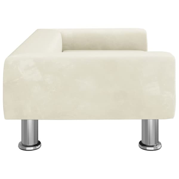 vidaXL sofa til børn 70x45x26,5 cm fløjl cremefarvet