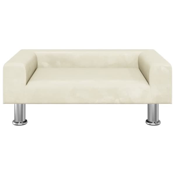 vidaXL Barnsoffa gräddvit 70x45x26,5 cm sammet