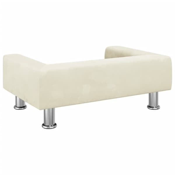 vidaXL Barnsoffa gräddvit 70x45x26,5 cm sammet