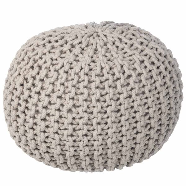 Kidsdepot puffe "Bundy" hæklet look grå