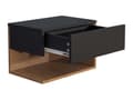 Miniatyrbilde 5 av 5: UsalXL45 nattbord vegghengt 1 skuff 1 hylle svart, eik dekor.