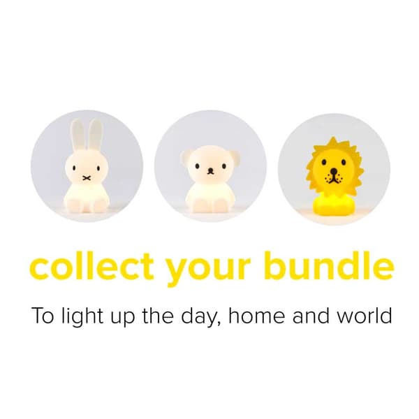 Yölamppu, pöytälamppu, lastenlamppu - Miffy mini yölamppu Bundle of Lights herra Marialta